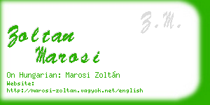 zoltan marosi business card